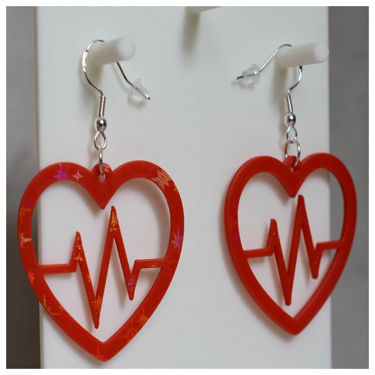 heartbeat shape earrings for women romantic anniversary gift love symbol jewelry