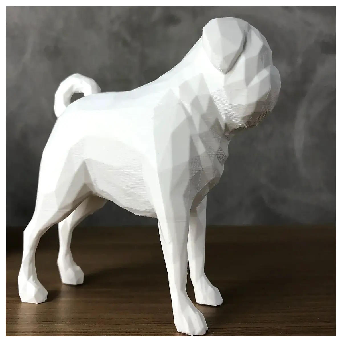 low poly pug cute low polygon dog character minimalist pugi art