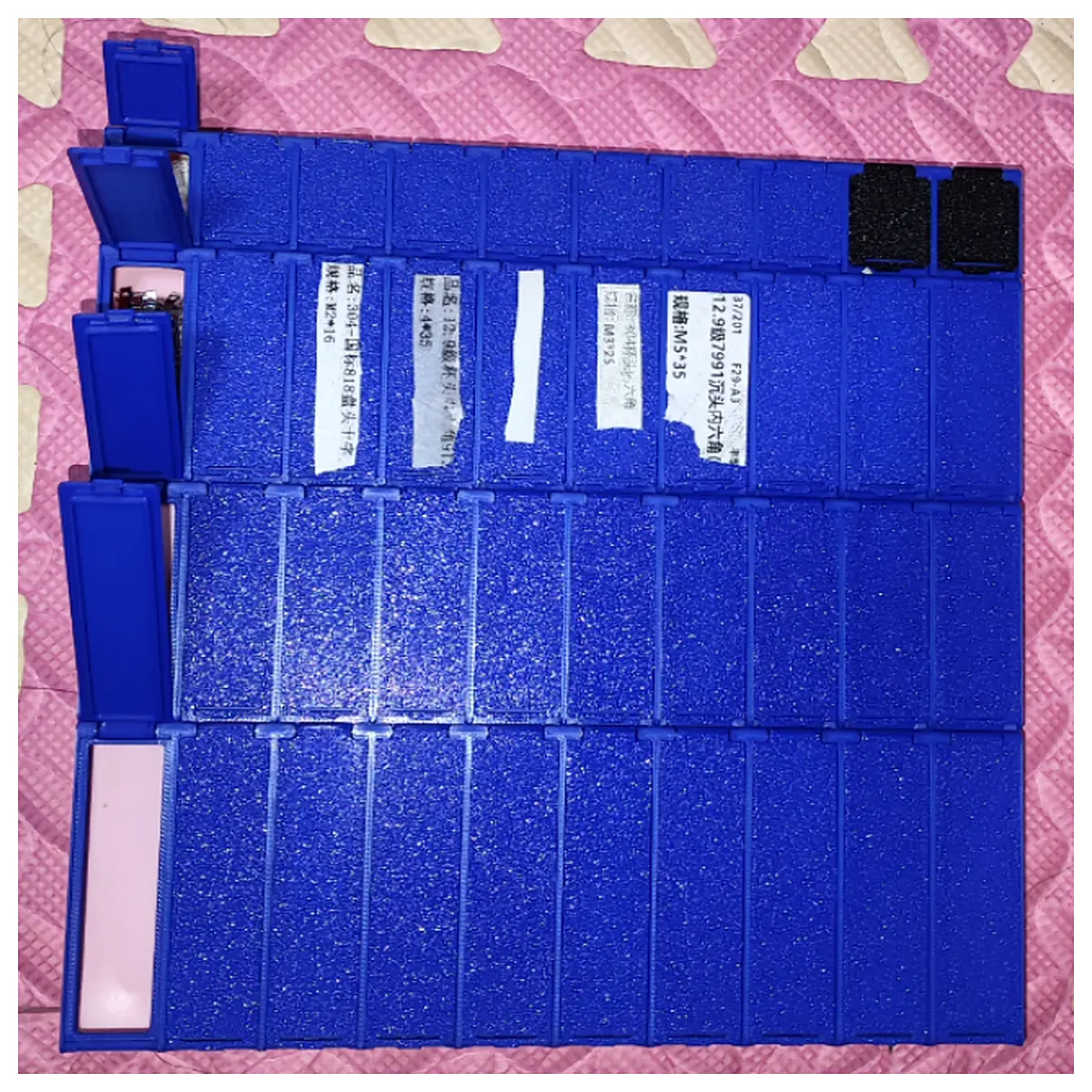 large capacity electronic component storage box organizer for resistors capacitors diodes parts bin with compartments