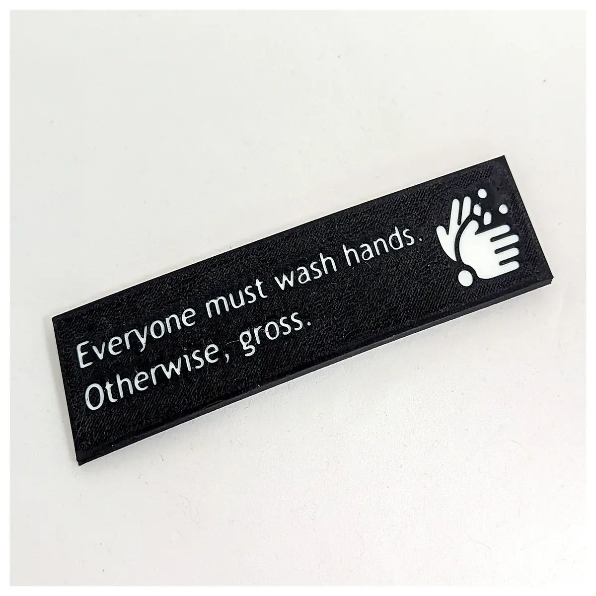 funny bathroom hygiene reminder sign for home office school hand washing etiquette decor