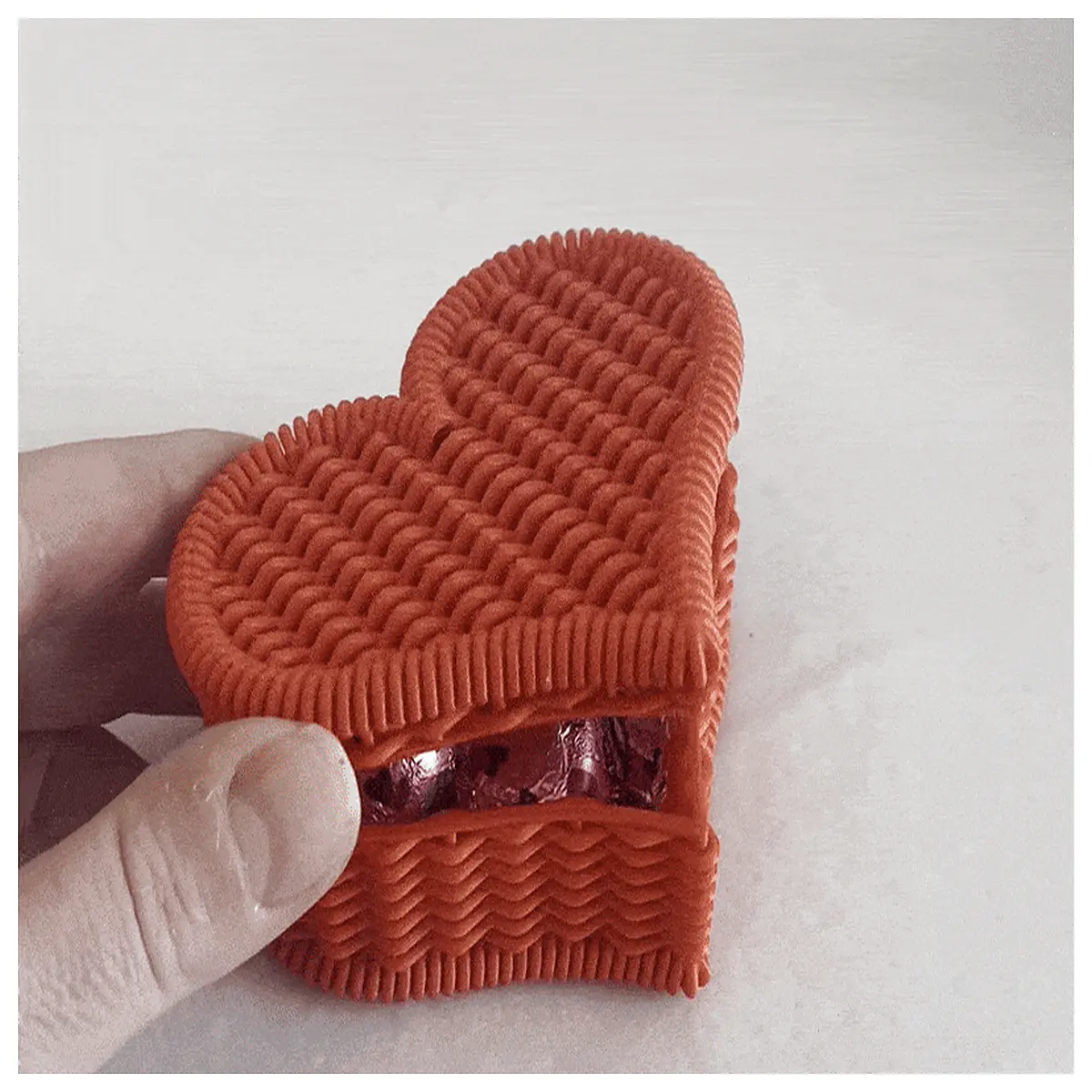 handmade crochet candy basket valentines day birthday party favor container sweet treat holder