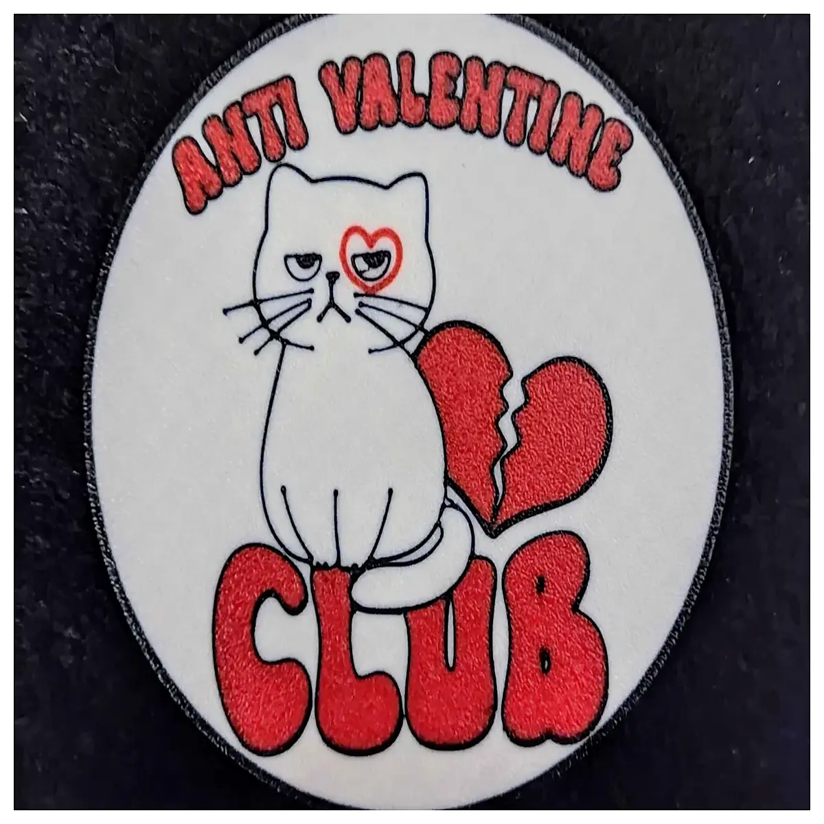 anti valentine cat coaster funny single gift anti love day mug mat