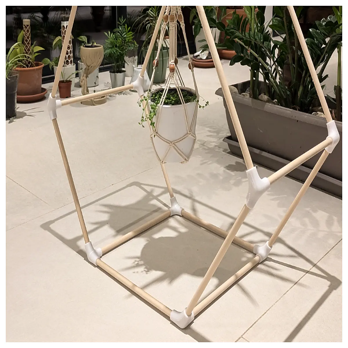 hexagon flower metal plant holder for home decor balcony garden