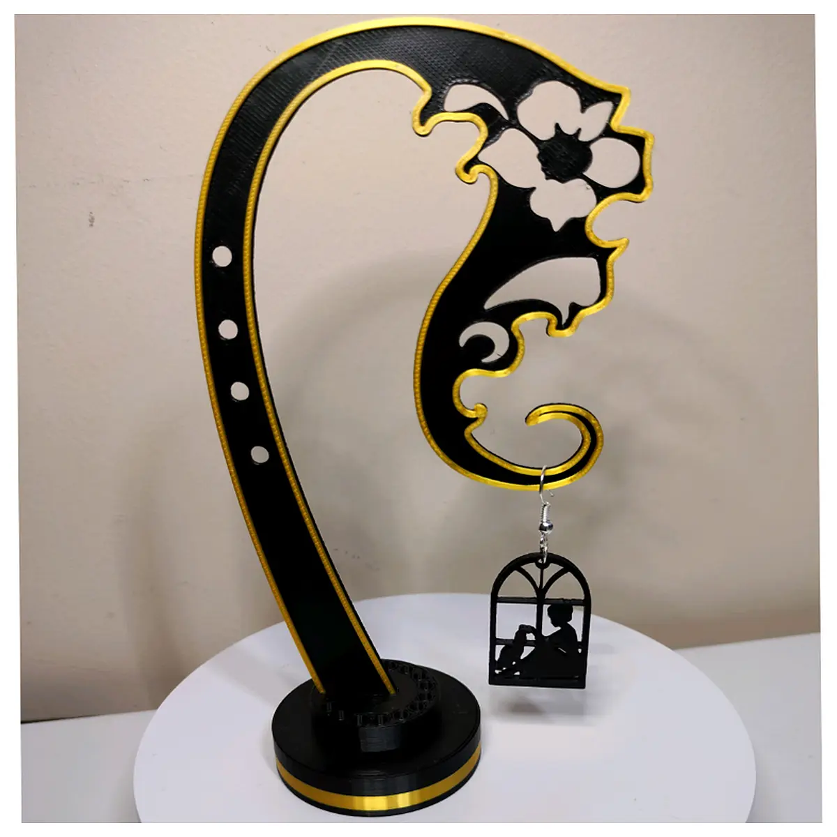 flower shaped earring holder organizer for jewelry storage rack