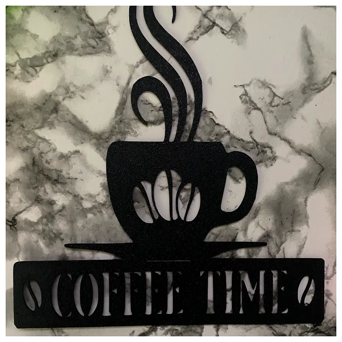 modern abstract metal wall art for living room industrial coffee bean hanging decor minimalist kitchen accent pieces
