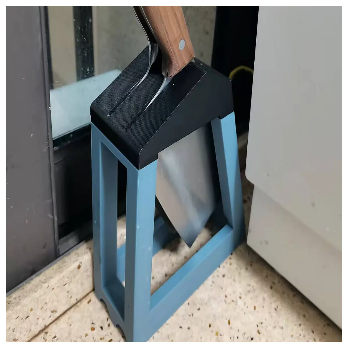 kitchen block organizer magnetic strip holder for countertop storage
