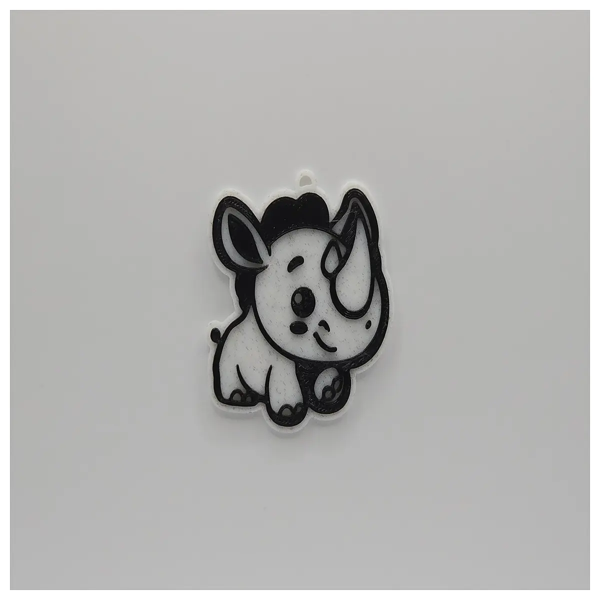 cute rhino keychain for bags kawaii animal zipper pull funny cartoon key ring gift plush toy charm