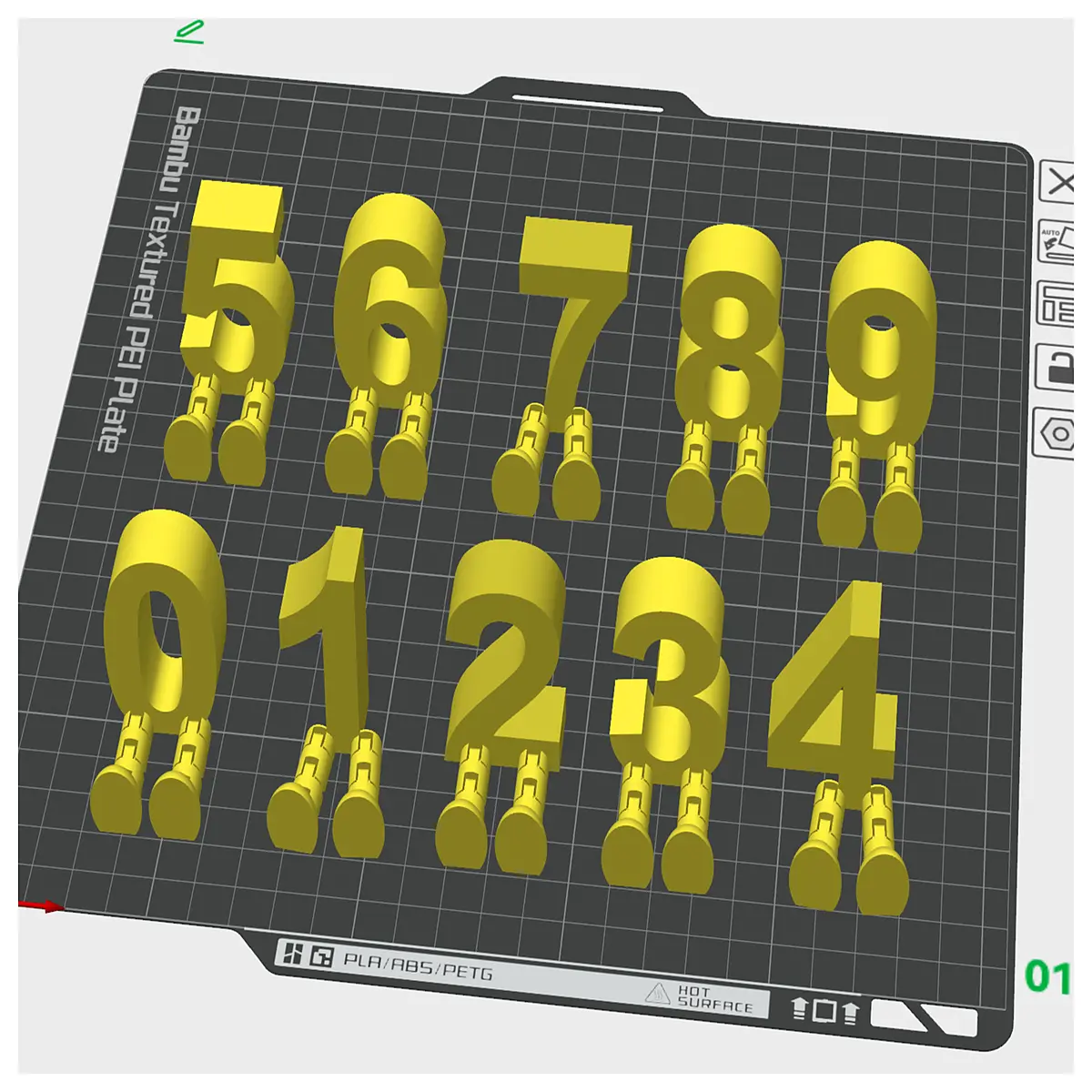articulated number toys 0 9 set plastic counting figures for kids learning math