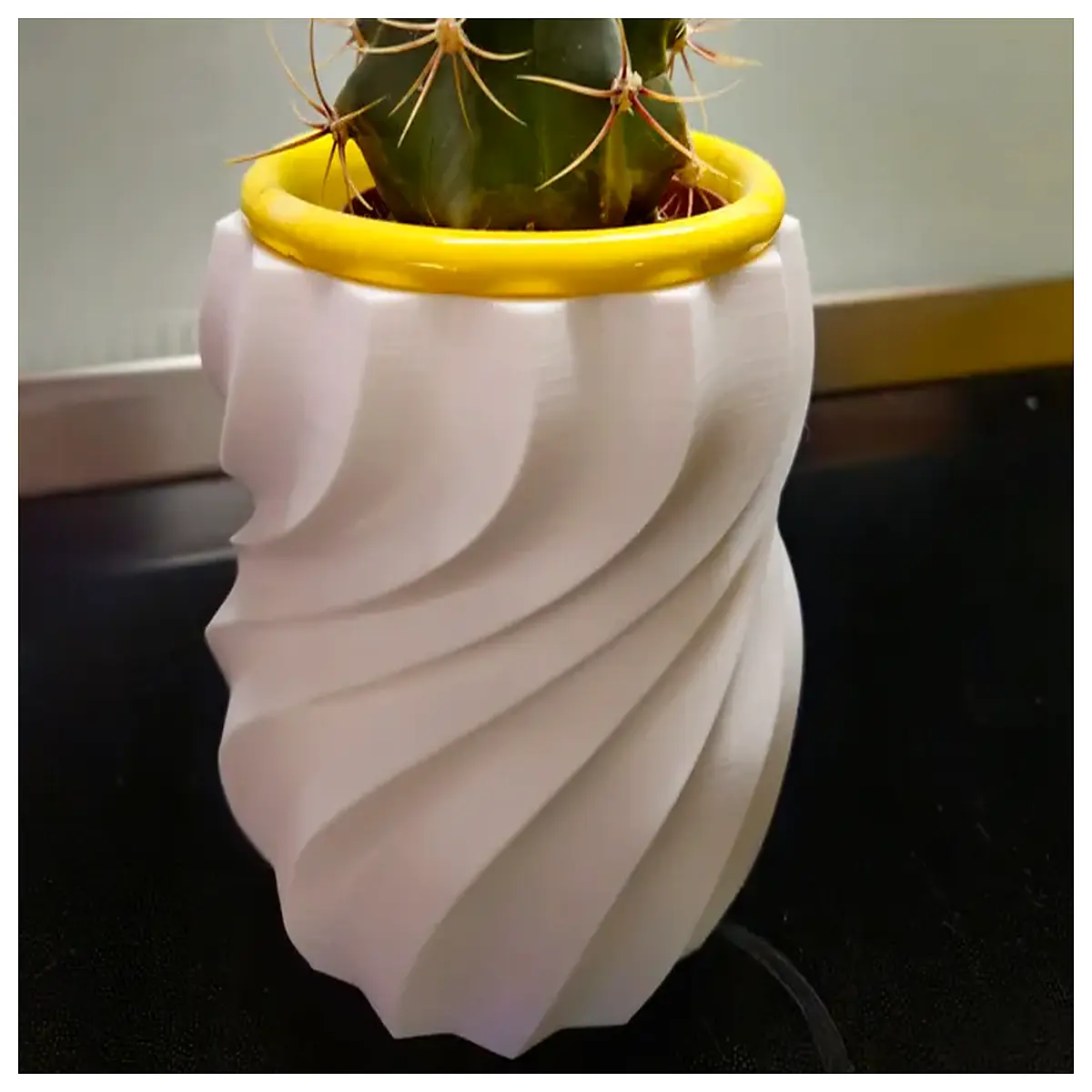 modern twisted spiral vase for dried flowers abstract ceramic planter pot for home decor