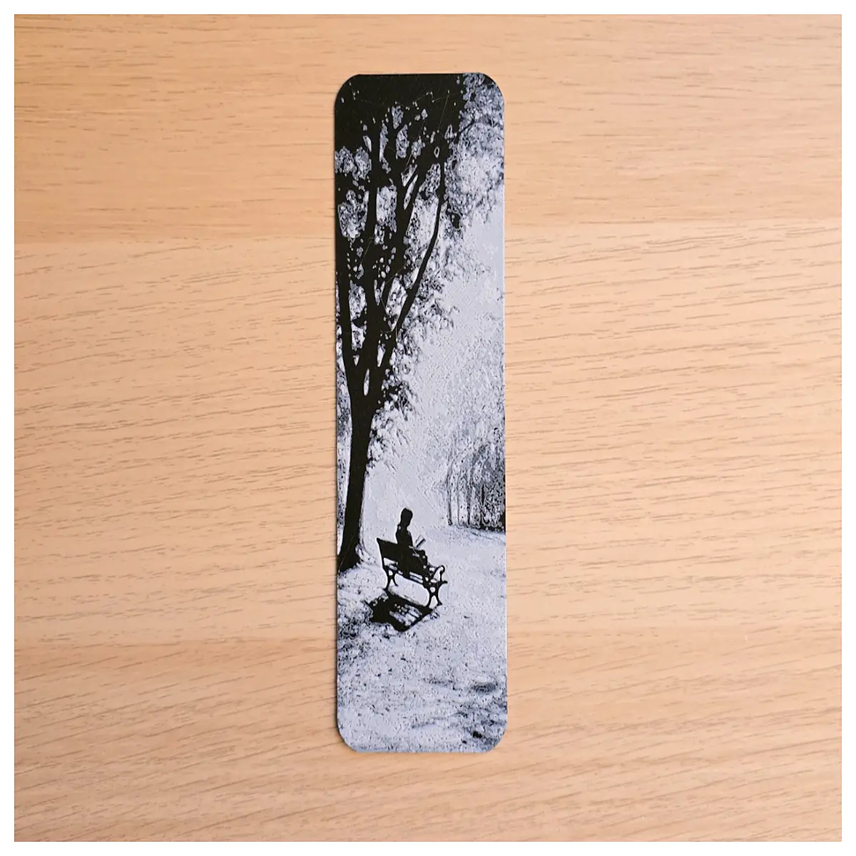 aesthetic girl reading under tree bookmark literary aesthetic metal bookmark for book lovers vintage nature inspired stationery gift