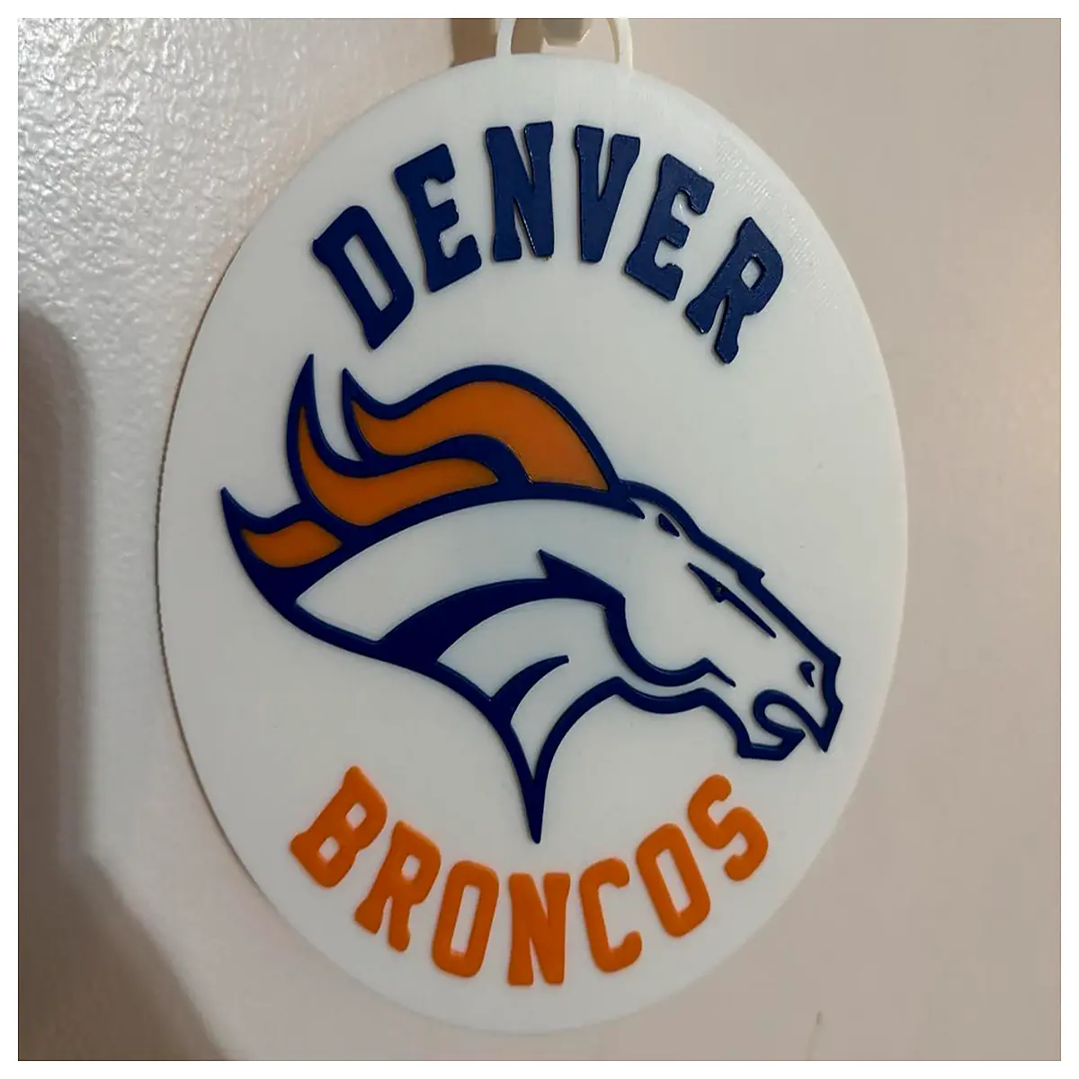 denver broncos oversized charm pendant necklace for fans team spirit jewelry gift