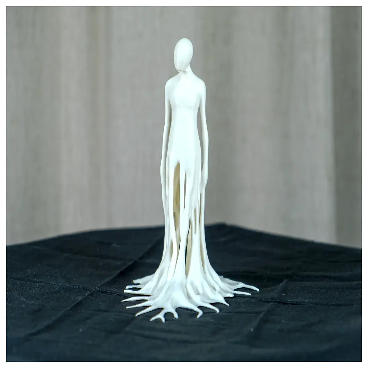melting man sculpture surrealism modern art decor abstract melting figure statue for living room shelf contemporary weird art piece gift
