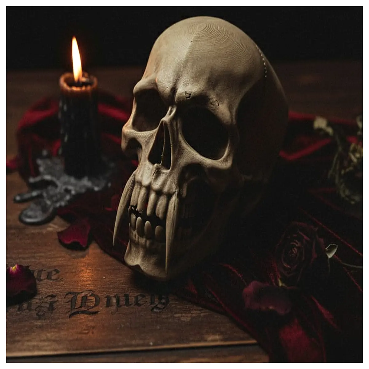 gothic vampire skull wall art print horror movie decor halloween party supplies dark aesthetic home decoration