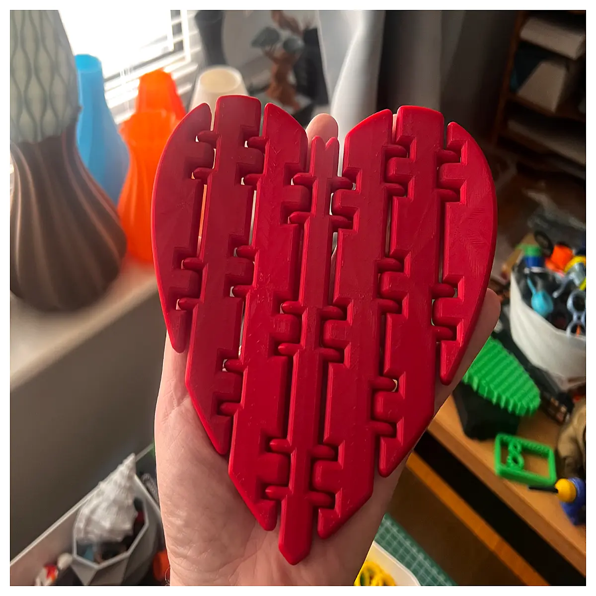movable sculpture large flexible love symbol prop oversized animated decoration for events
