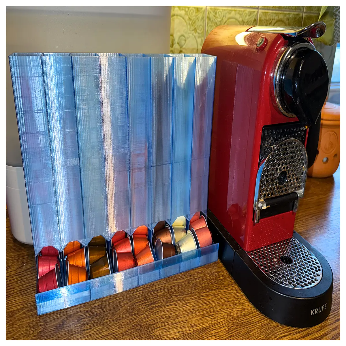 8 slot nespresso capsule storage rack large capacity organizer for kitchen counter home office