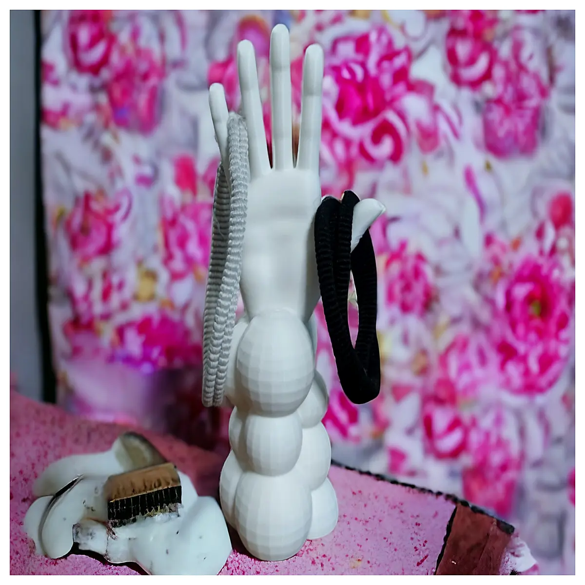 hand shaped hair accessory organizer for bobby pins clips headbands storage rack