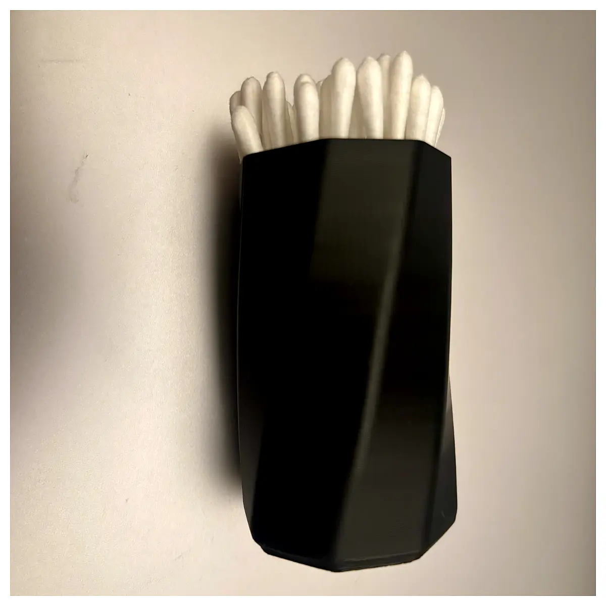 cotton swab holder box organizer with lid for bathroom counter storage case