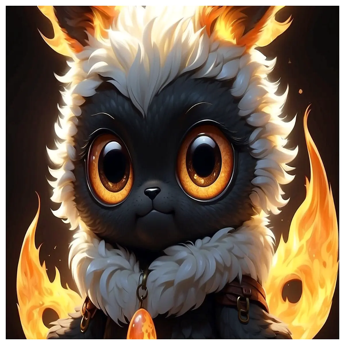 cute yellow fire plushie adorable lava beast toy for kids funny flame creature gift