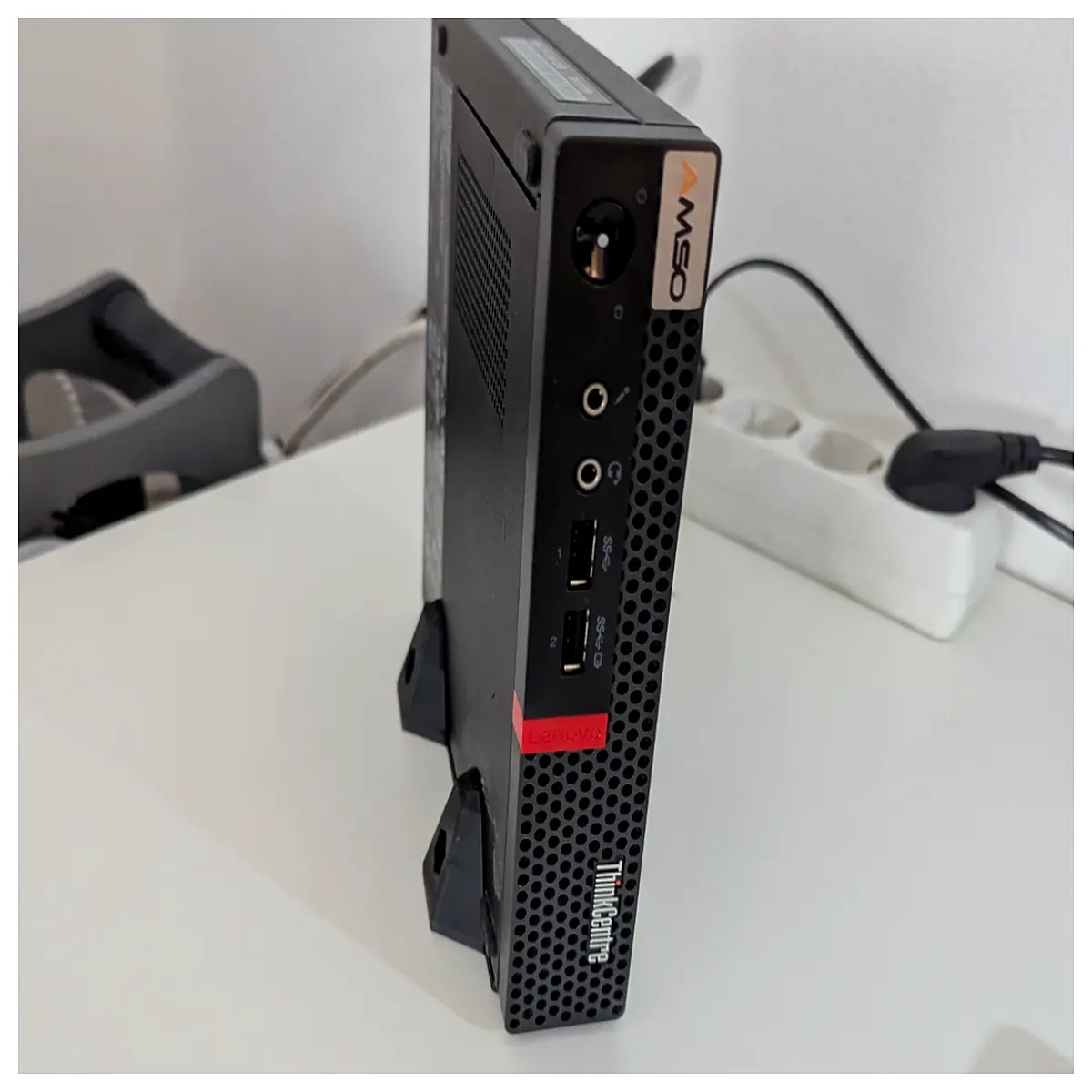 tiny vertical mount holder for thinkcentre m720q m93t m920 mini pc wall desk organizer
