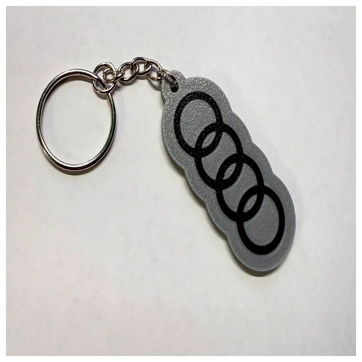 metal keychain for a4 a6 q5 car keys durable leather tag holder with pendant