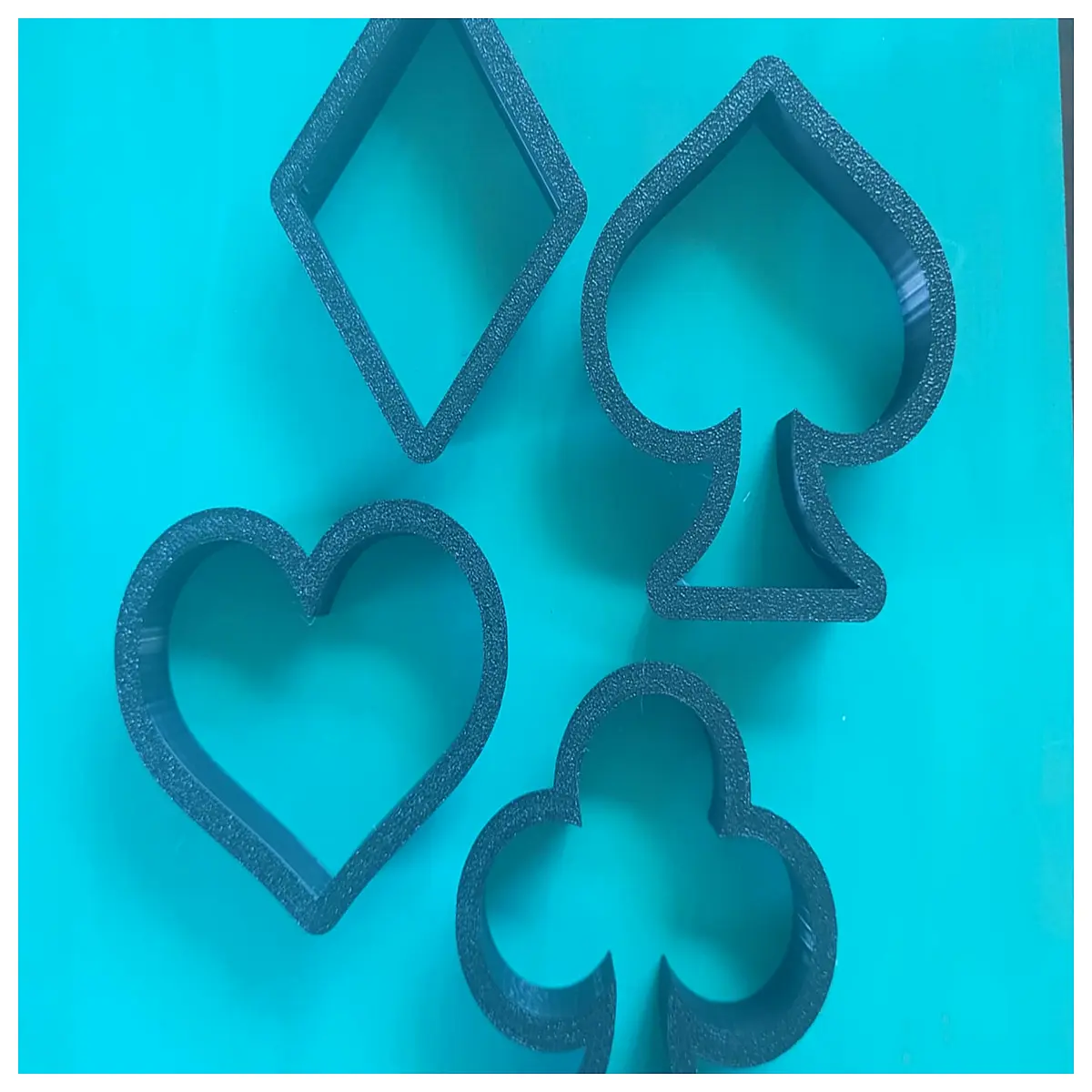 poker suit cookie cutters hearts spades clubs diamonds baking templates casino theme party supplies