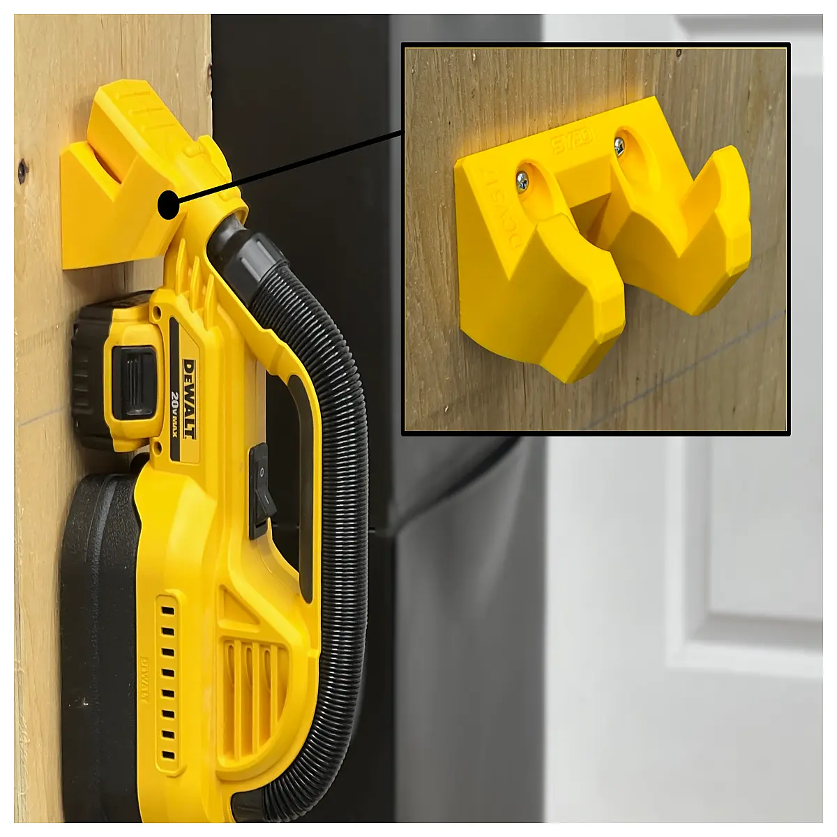 dcv517 20v max vacuum holder wall mount bracket for shop vac storage organization