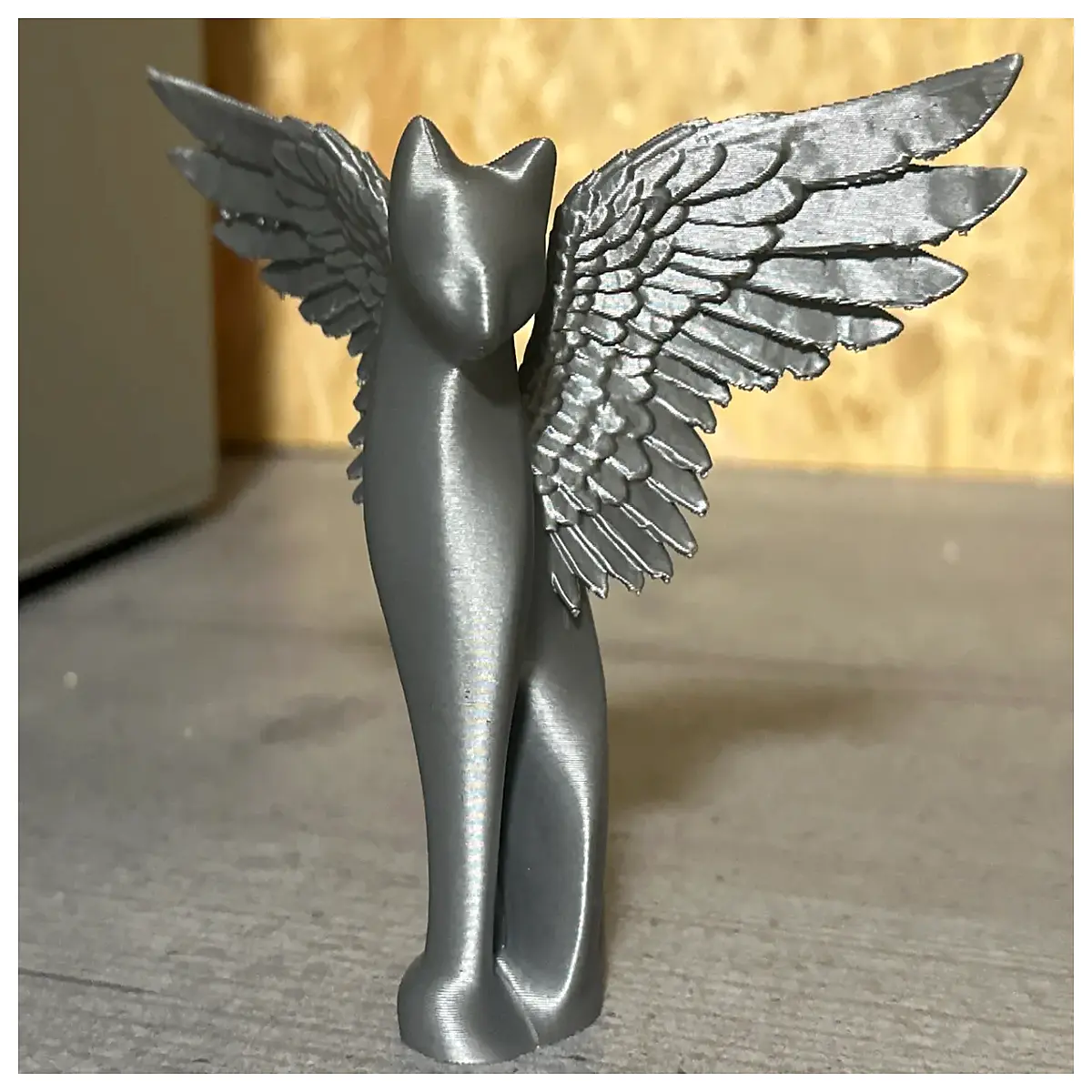 angel wing cat figurine home decor angel wings pet statue cute animal ornament