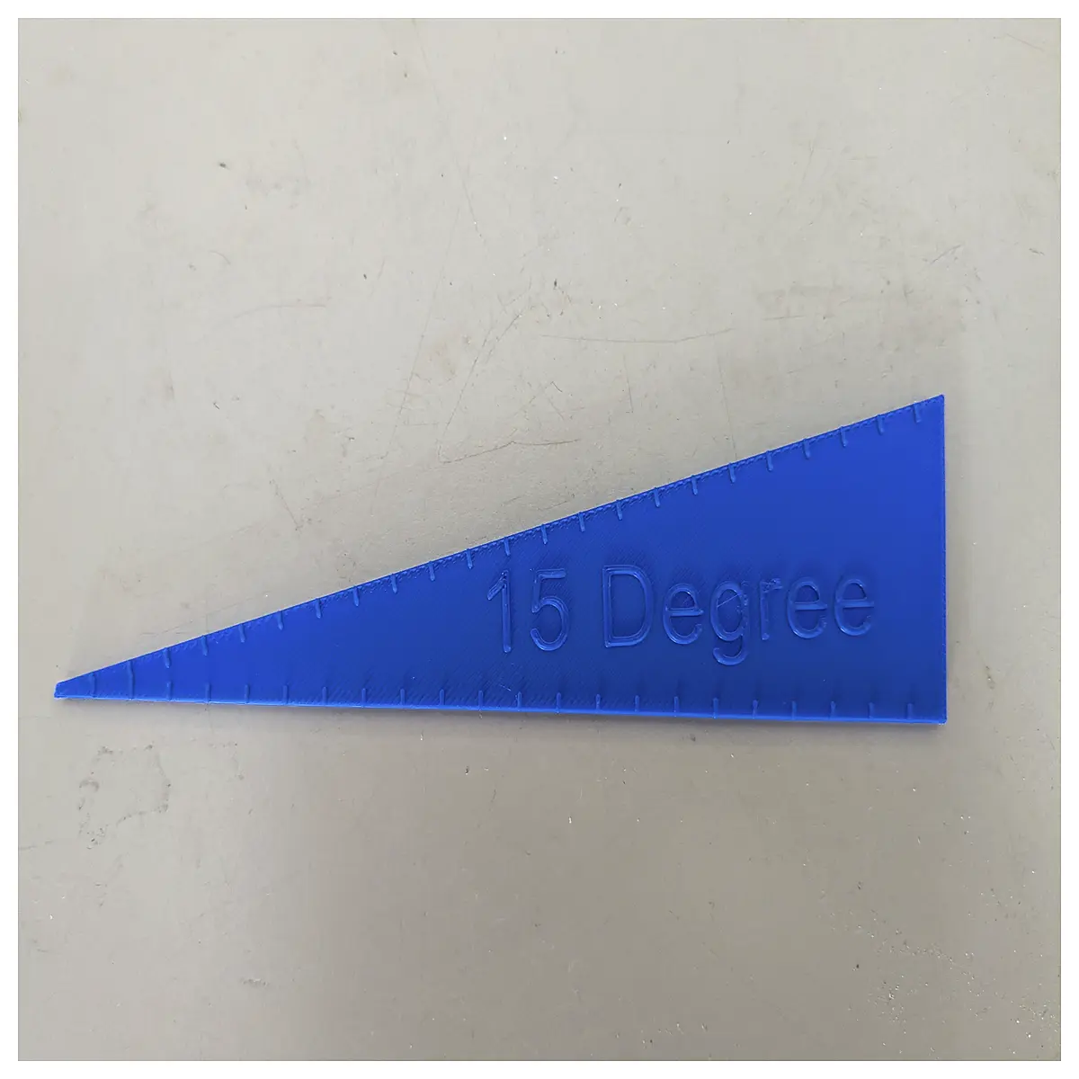 15 degree angle finder wedge ruler for precise tip trimming and woodworking bevels