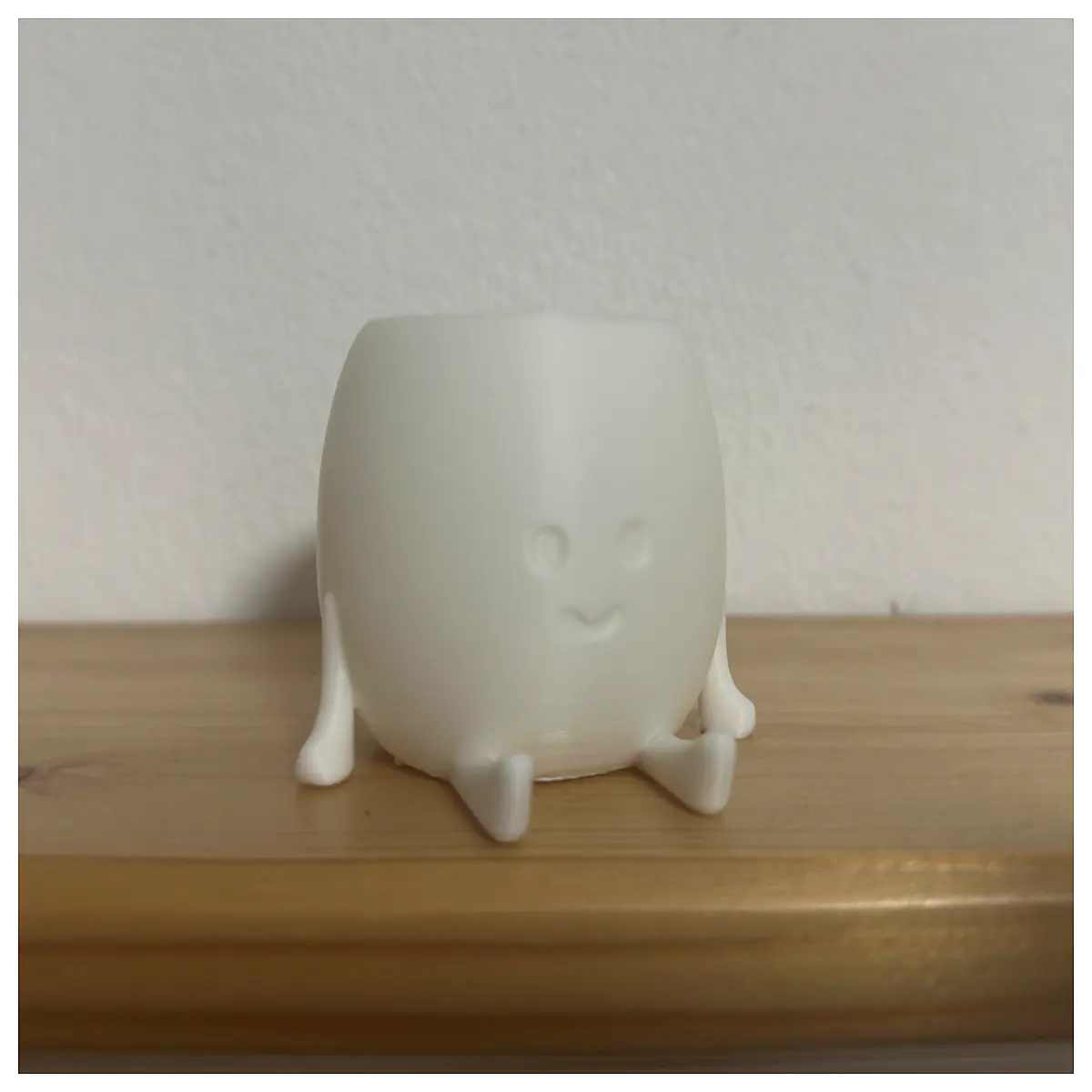 cute sitting plant pot companion figurine for desk decor succulent accessory