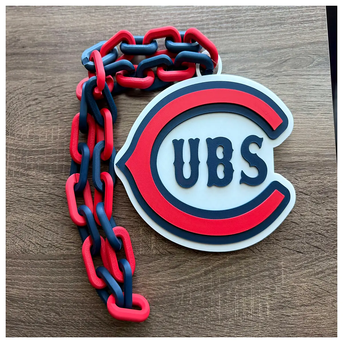cubs oversized necklace pendant gear jewelry