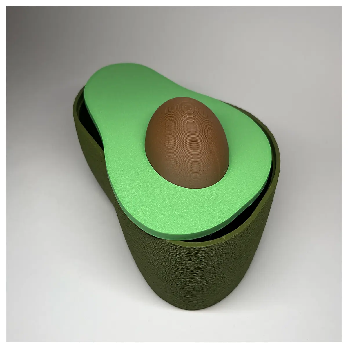 avocado shaped storage container for kitchen countertop organization snacks fruit box