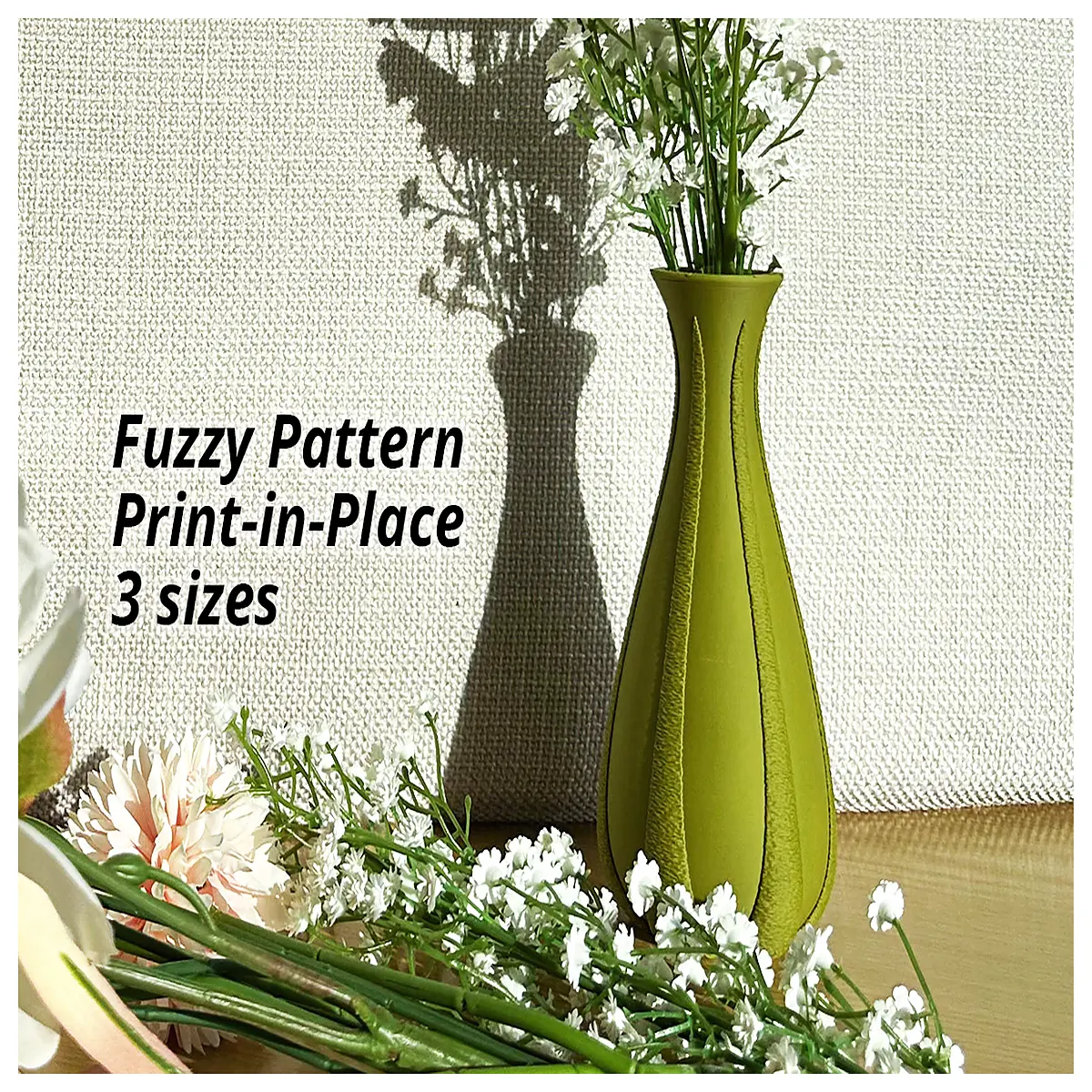 modern abstract striped vase with textured surface minimalist home decor accent piece for living room shelf styling