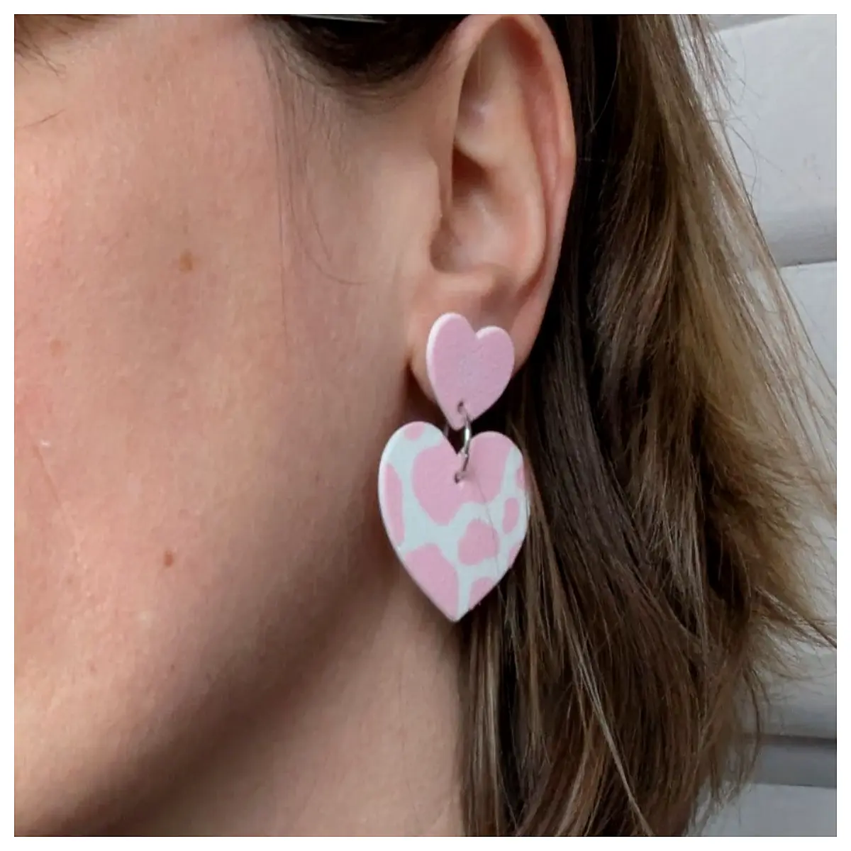 cow print earrings for women boho animal print dangle studs cute zebra cow pattern jewelry