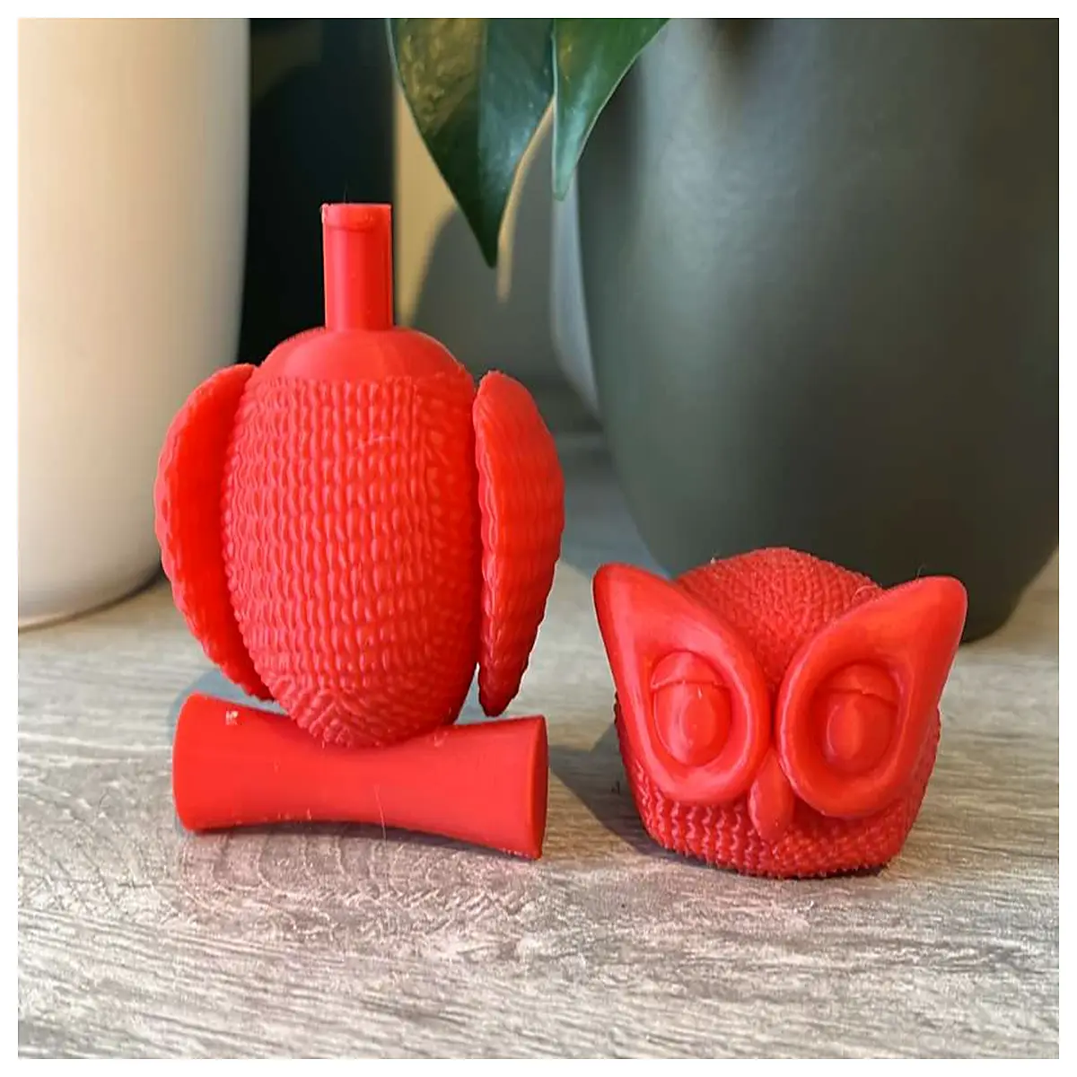 handmade woven owl plush toy with moving head cute stuffed animal kids boho home decor accent