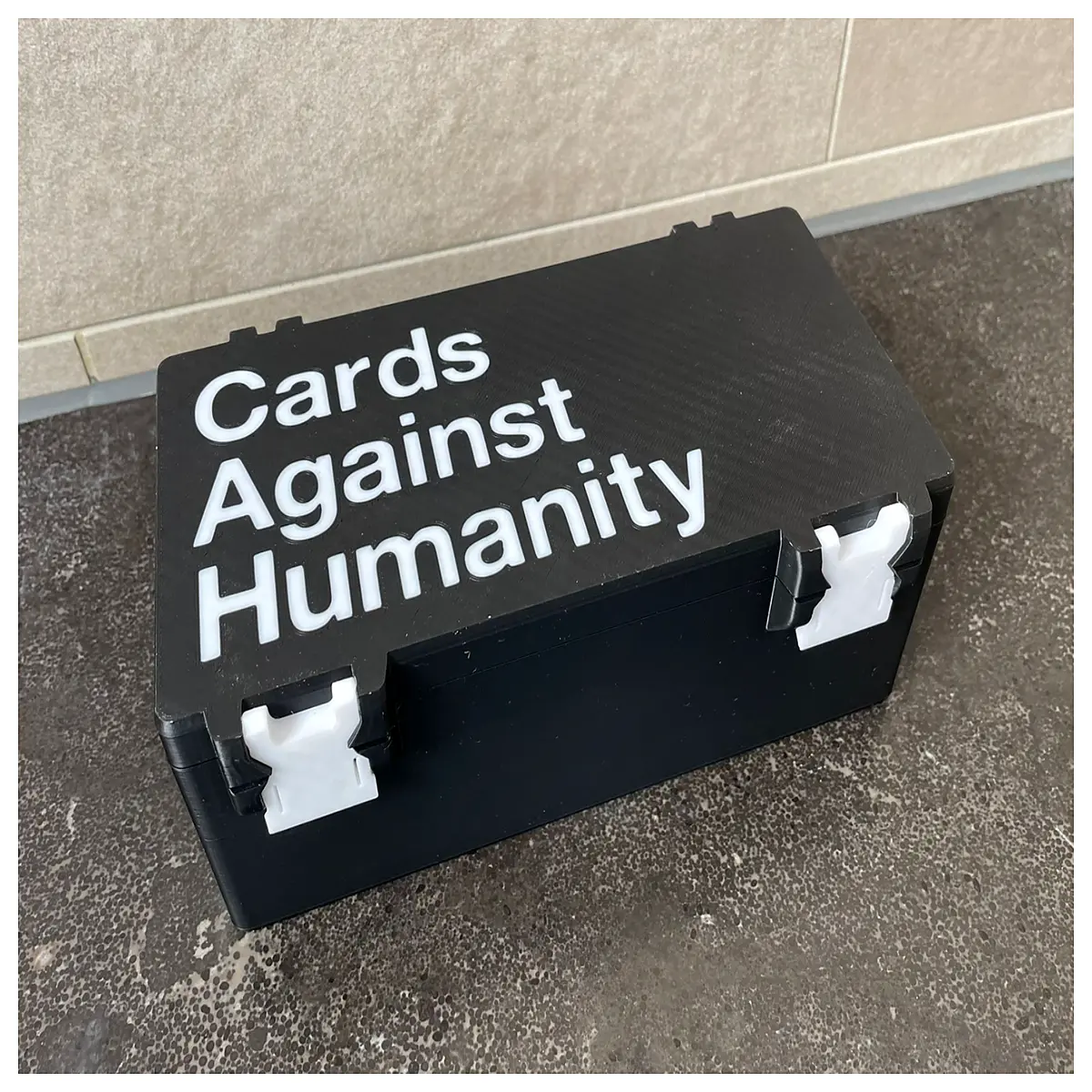 anti human card game accessories snap lock box small storage for party board games