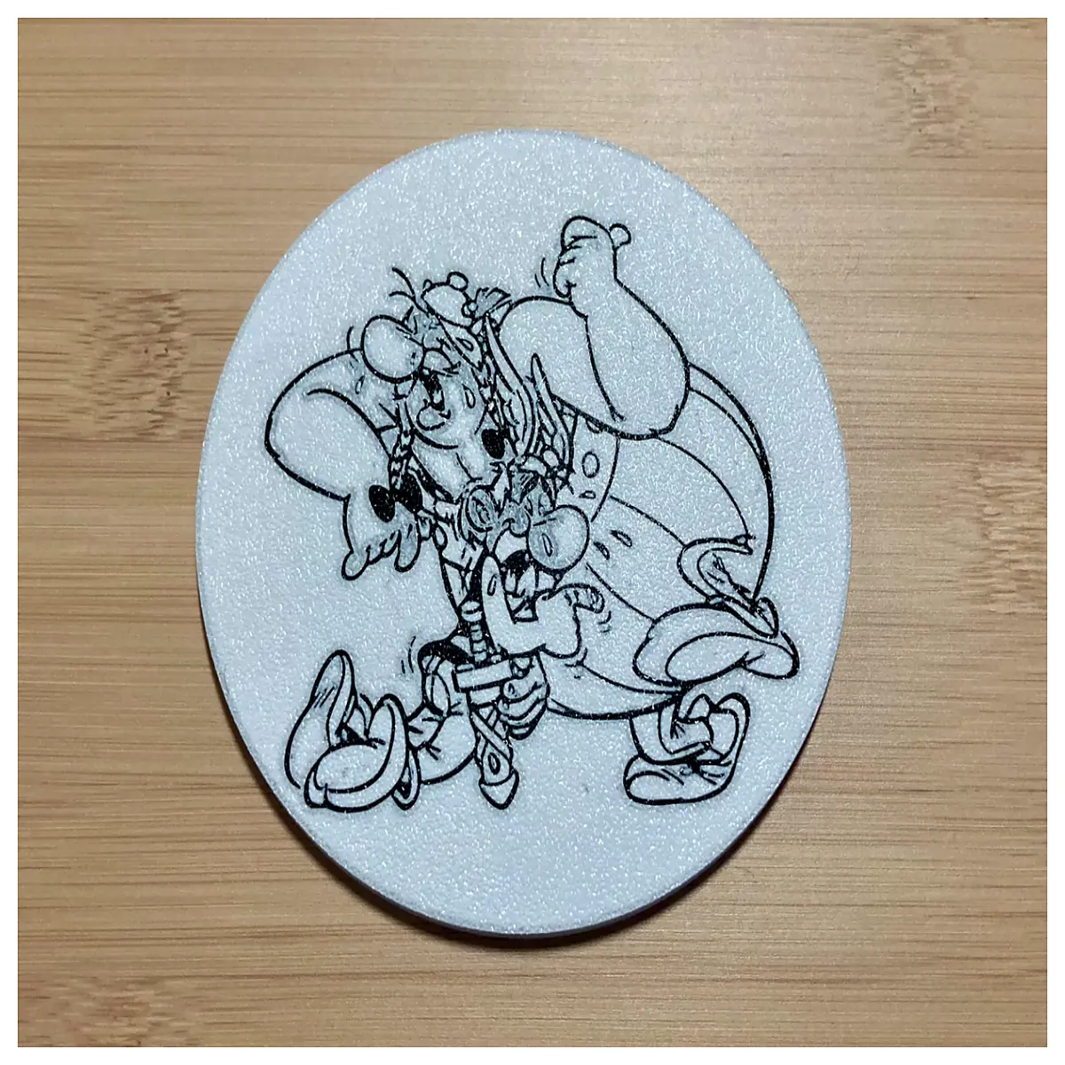 and obelix coaster set cartoon comic strip table protector funny fans