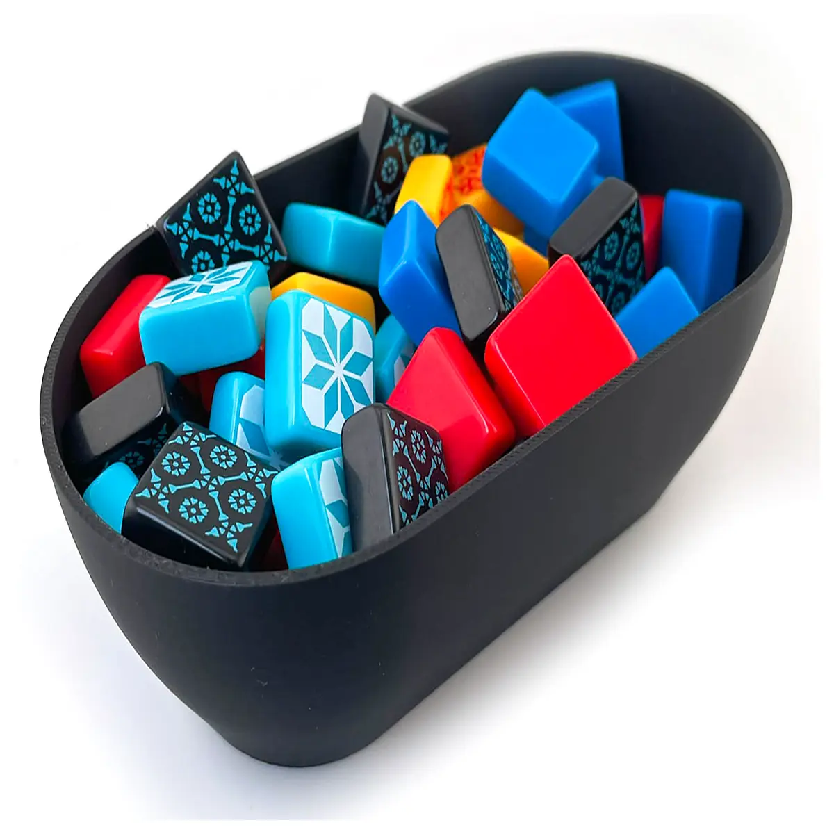 blue square serving tray for coffee table modern geometric dessert platter kitchen storage organizer