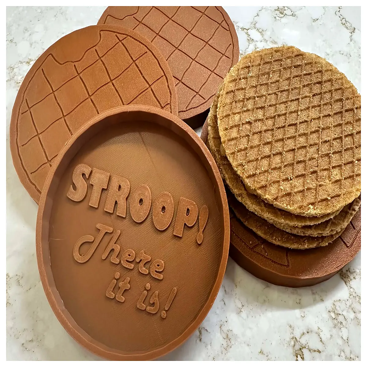 dutch caramel waffle container gift box dessert lunch box