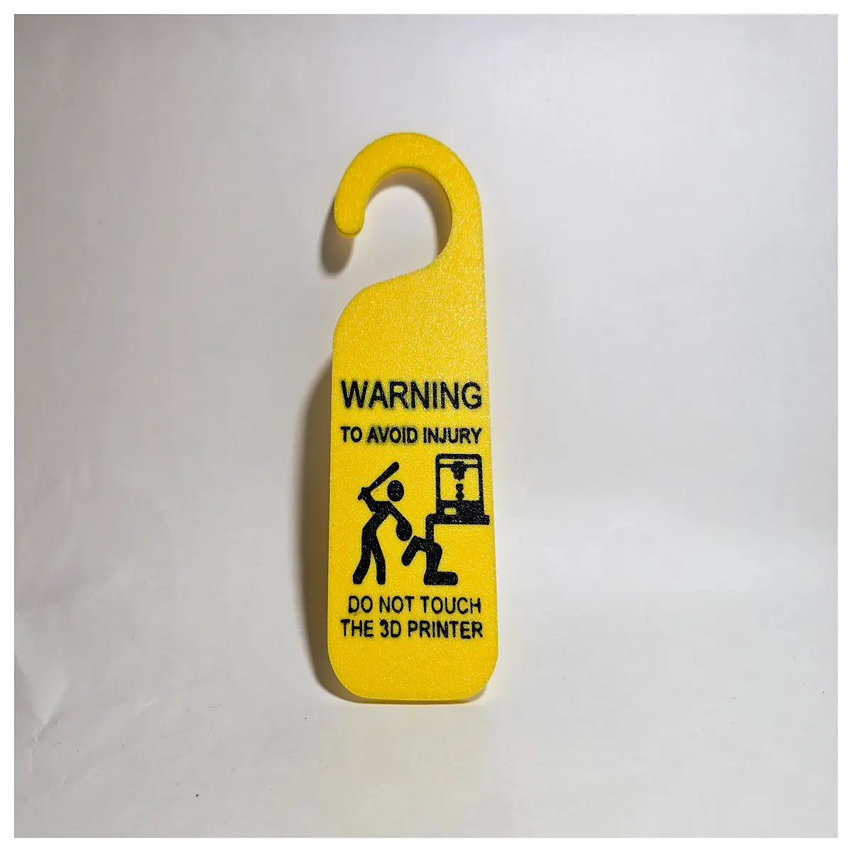 funny t touch my printer door handle sticker decal for maker hobbyist prank gift