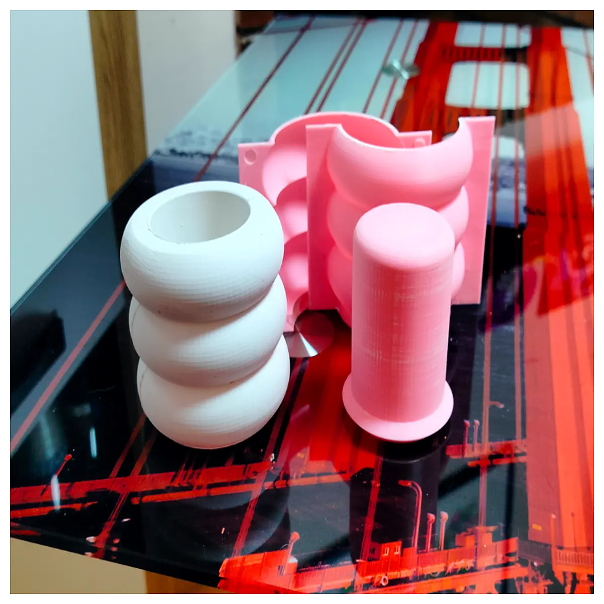 hemispherical textured vase silicone resin casting diy pottery clay decorative planter form