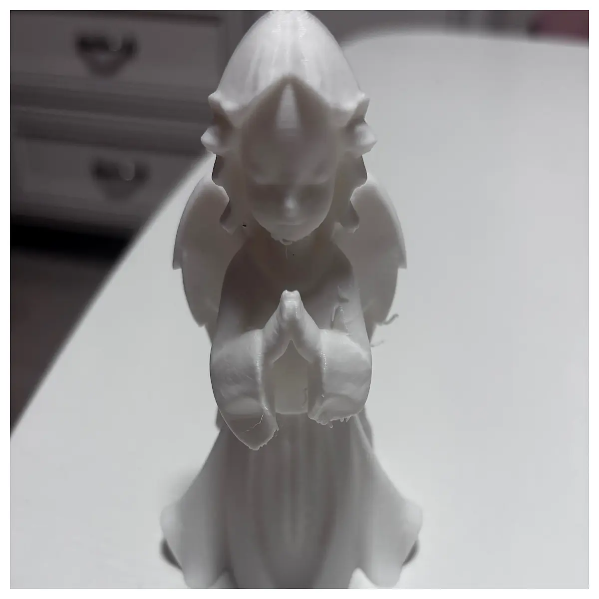 cute angel statue for home decor small angel figurine on shelf white porcelain angel ornament nursery room decoration gift