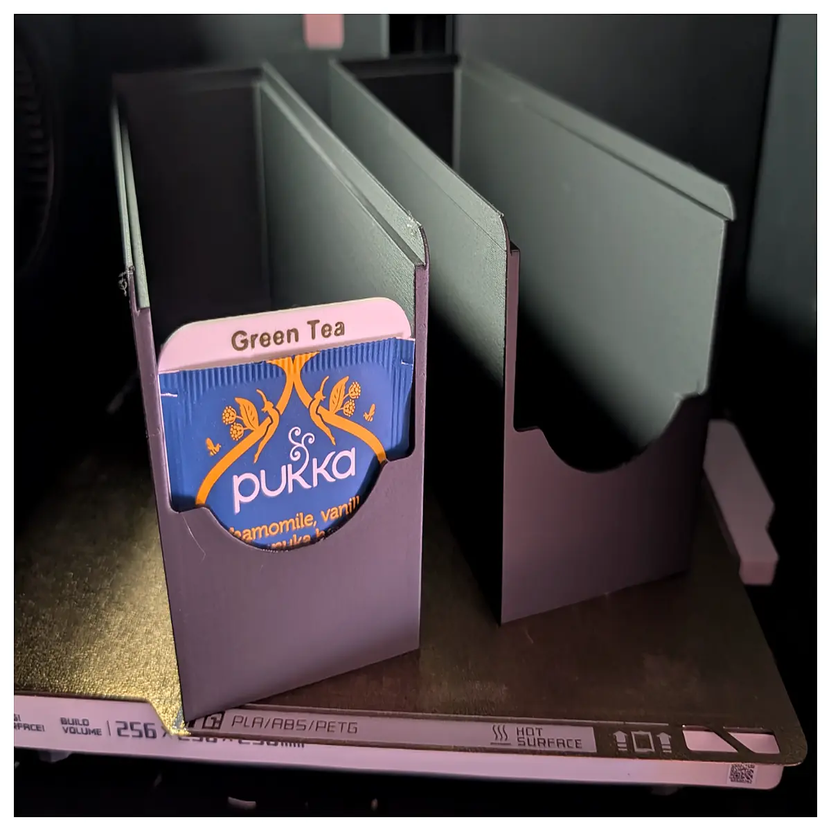 stackable tea bag organizer box with compartments for pantry storage