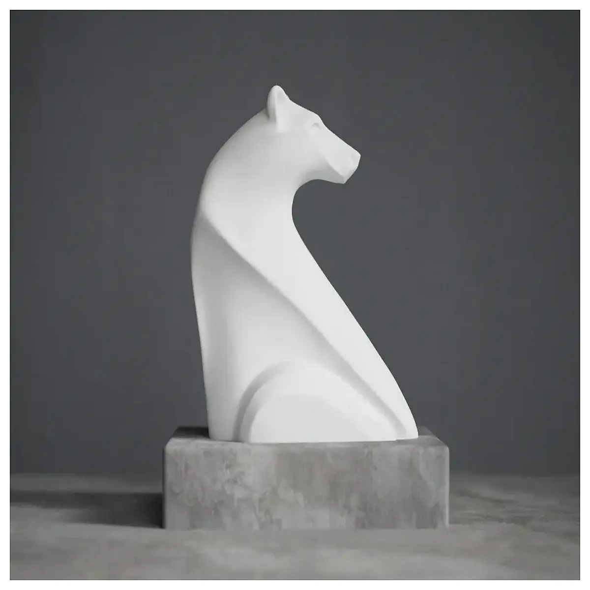 white polar bear statue sculpture art decor for home office gift