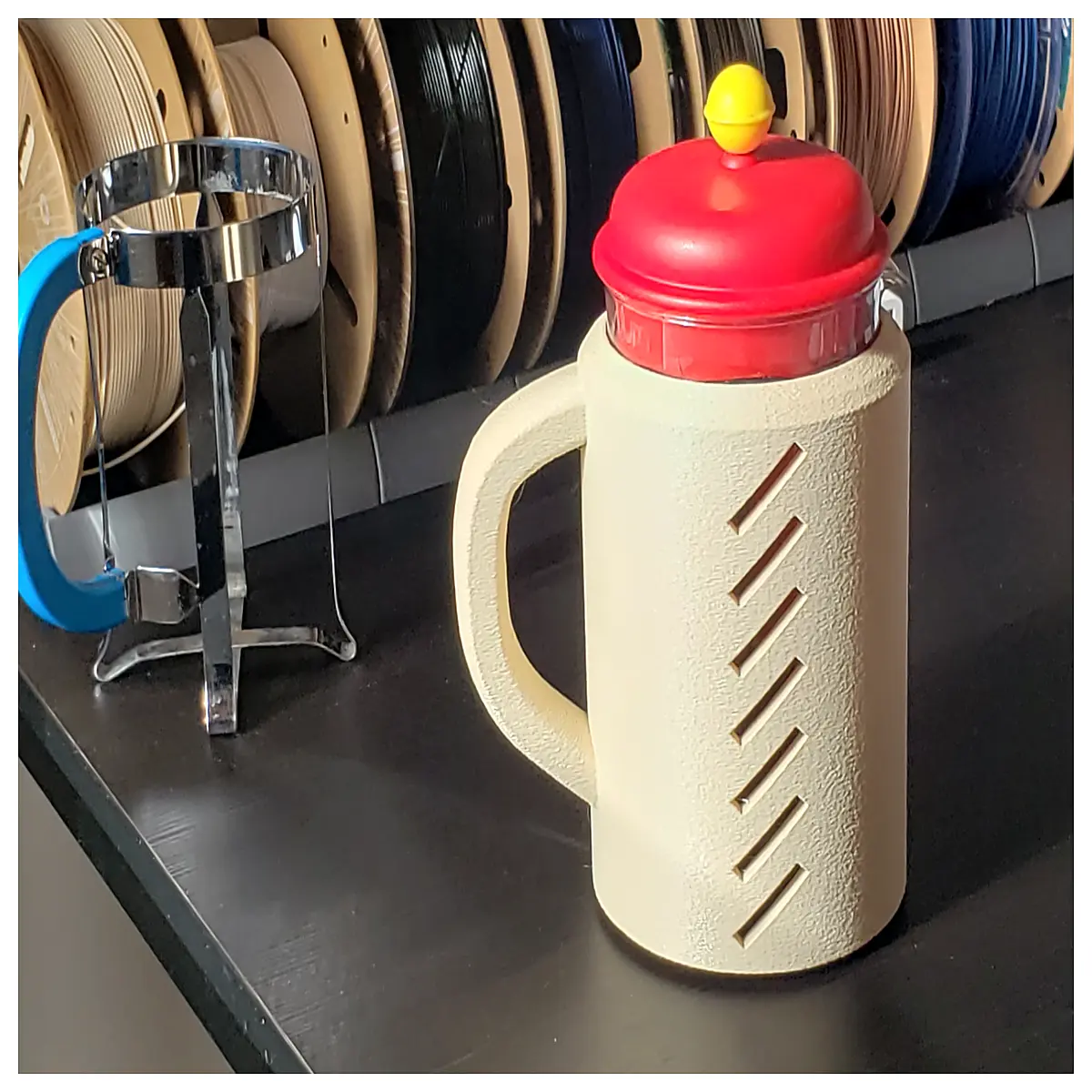 thermal sleeve for bodum french press with handle heat coffee pot cover insulation wrap