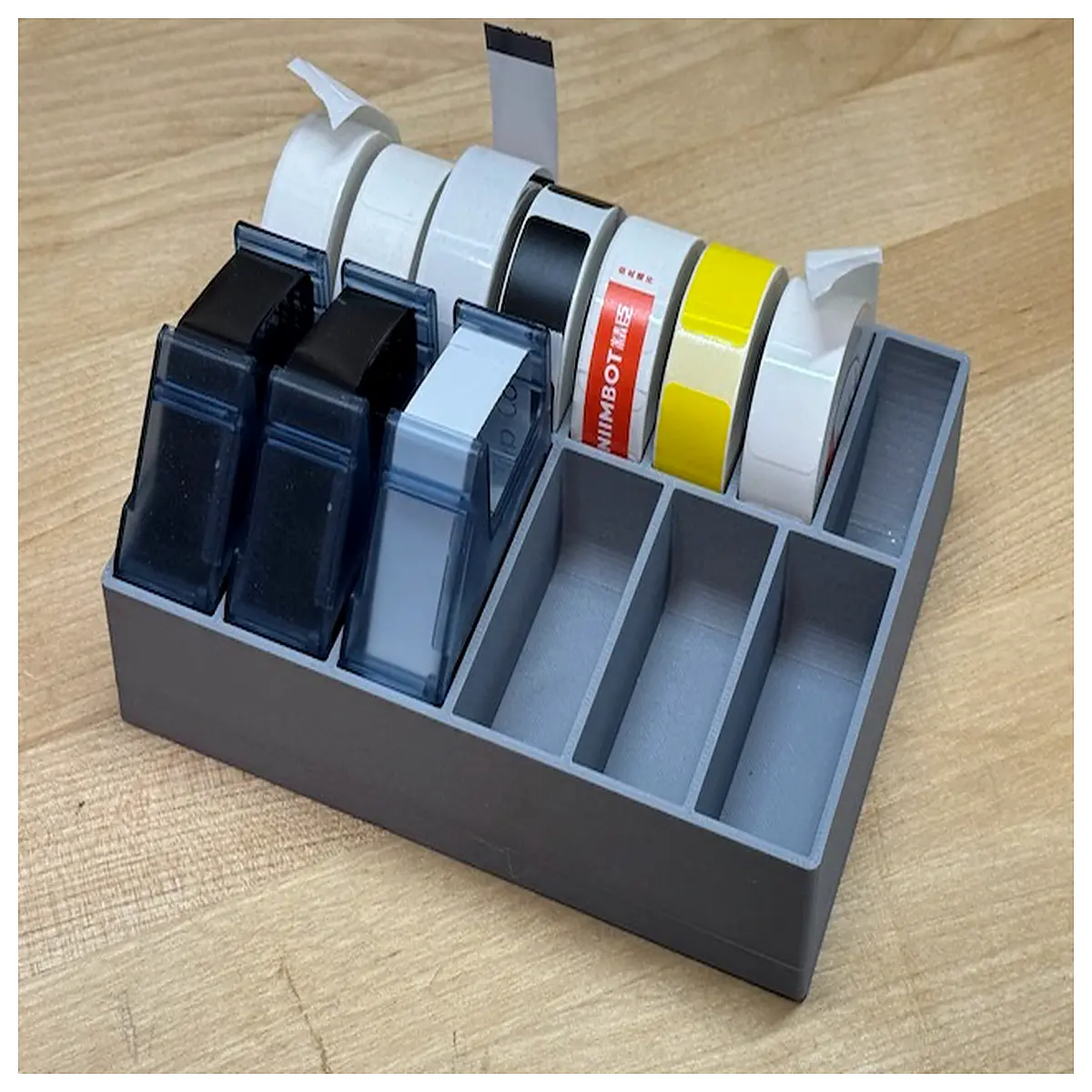 niimbot b18 label holder for portable thermal printer desktop organizer cable management
