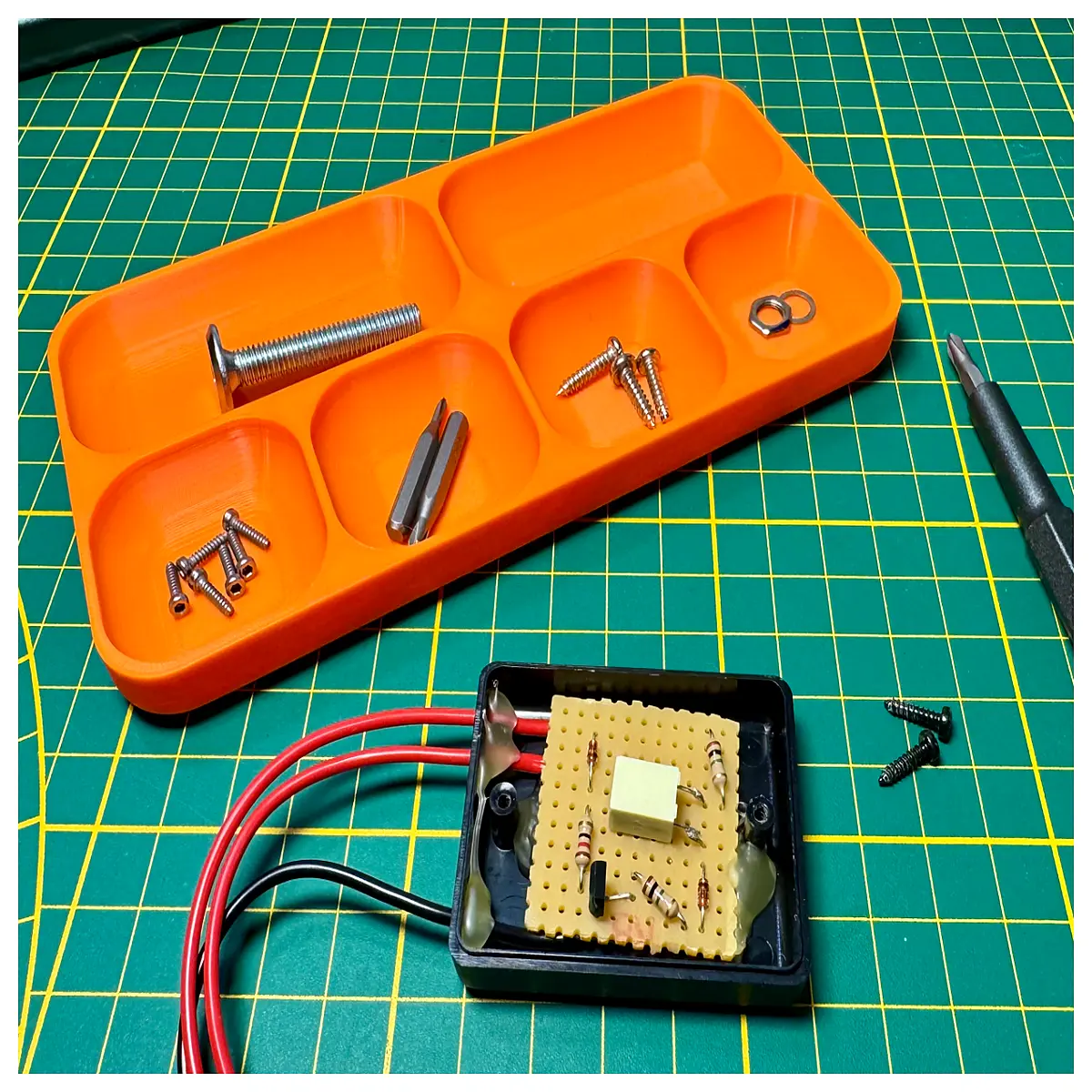 magnetic parts organizer box for screws nuts bolts hardware storage bin with compartments