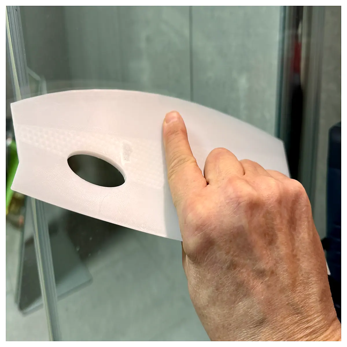 flat glass squeegee for curved shower door frameless sliding panel water remover tool