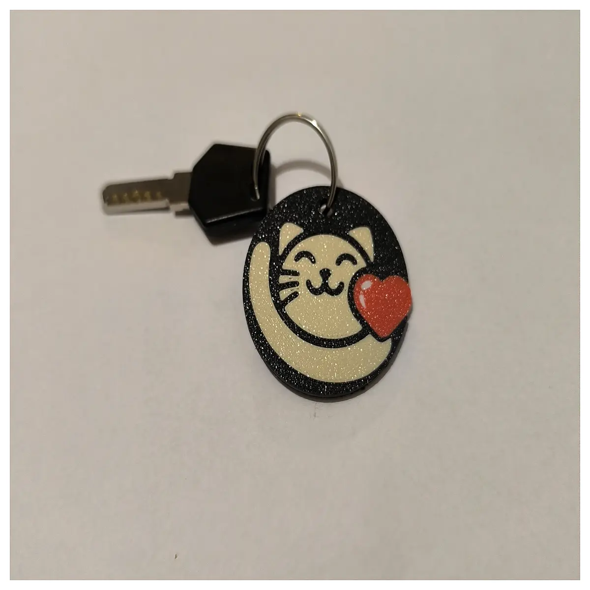 cute cat plush keychain holding charm for bag purse gift kawaii accessory