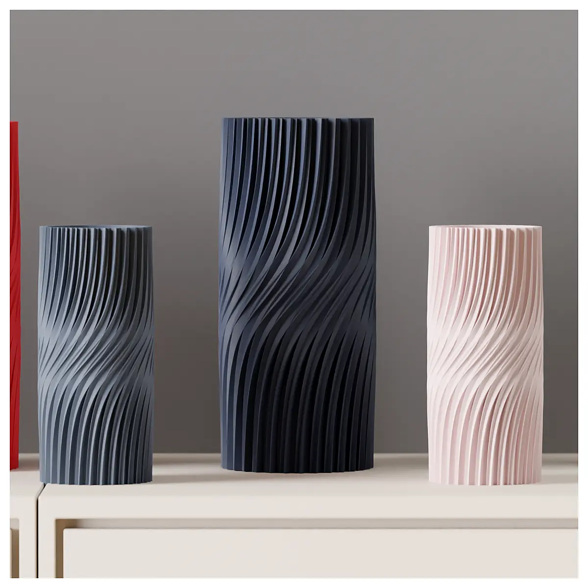modern twisted ceramic vase minimalist home decor accent table centerpiece
