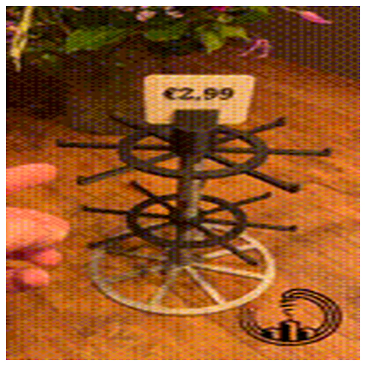 carousel keychain with price tag holder retail shop counter organizer
